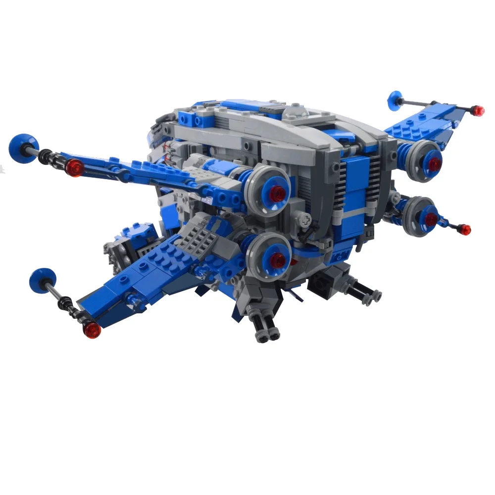 Moc Space War Galactic 501st Legion X-Wing Dropship Bausteine Clone Trooper Transport Bricks Set Raumschiff Modell Spielzeug kit