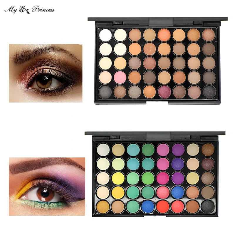 40 Color Matte Eyeshadow Palette Shimmer Glitter Eye Shadow Power Set Cosmetic Makeup Tools Make Up