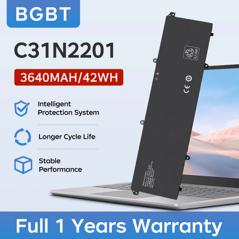 

BGBT C31N2201 Laptop Battery for ASUS X1605V X1605Z X1504V X1405V E1504G DOL14V MT7902 Replacement Battery 11.55V 42Wh