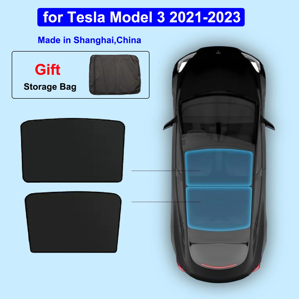Zonnescherm voor Tesla Model Y YL Juniper Standard Model 3 Highland 2025-2019 2026 LANCERING IJsdoek Gesp Zonnescherm Voor Achter Zonnekap Dakraam