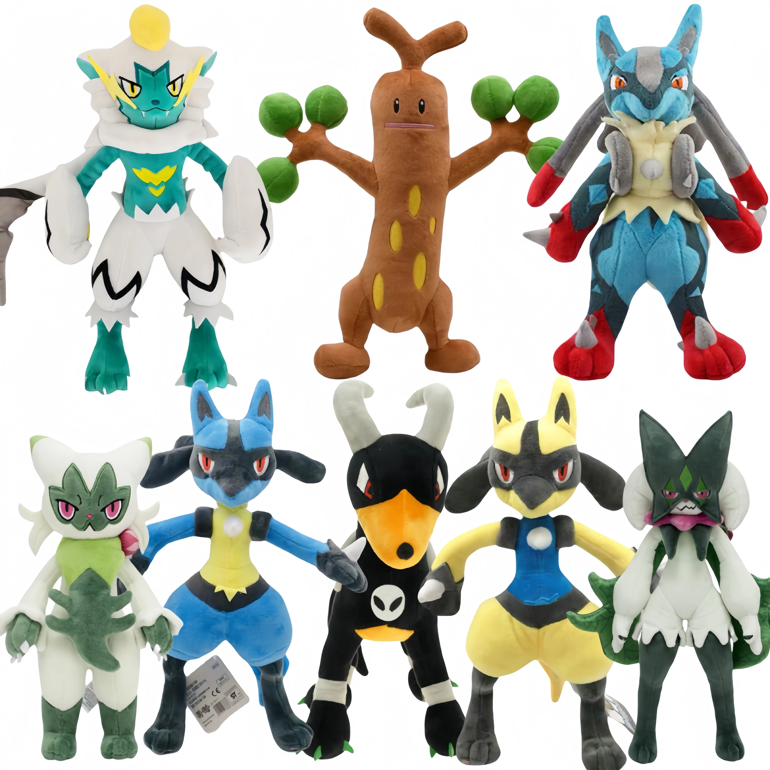 Pokemon Pikachu Sudowoodo Plush Toys Houndoom Floragato Meowscarada Lucari Zeraora Stuffed Doll Kid Birthday Gift