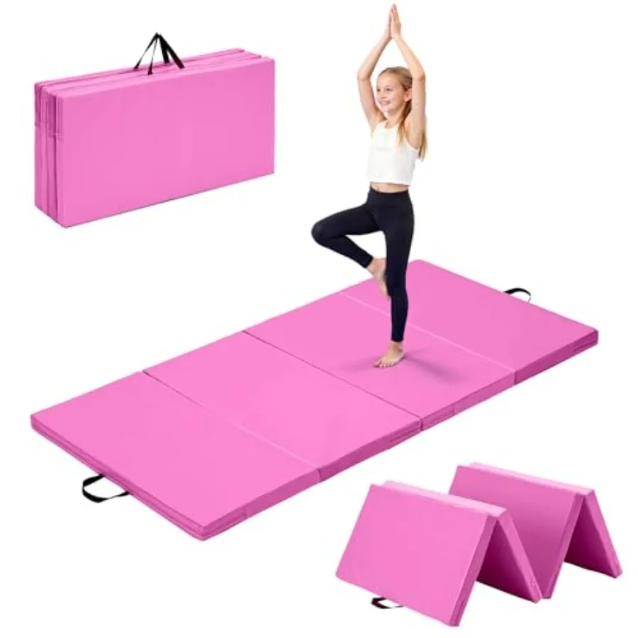 

Gymnastics tumbling mats for home use folding panel design thick EVA foam blue color shock-absorbing and non-slip surface