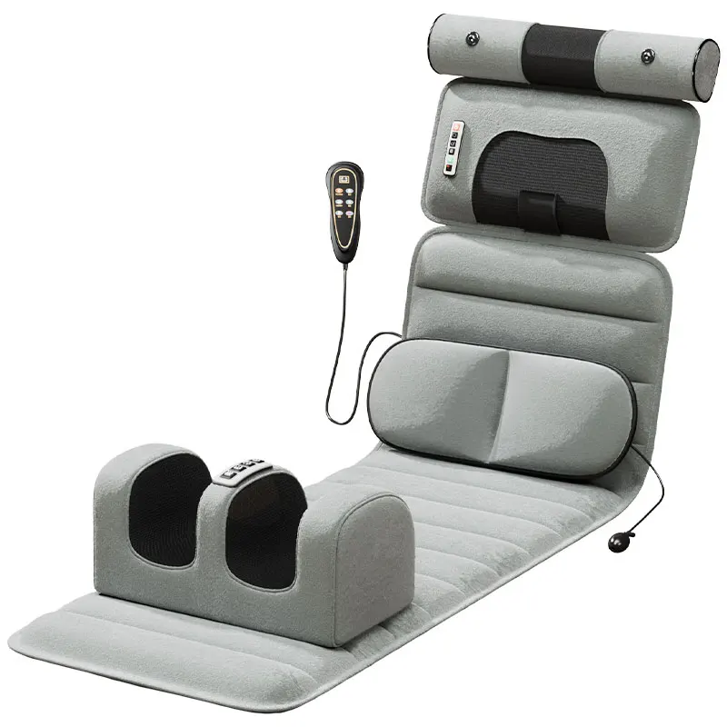 رائجة البيع قابل للتعديل متعددة الوظائف كامل الجسم تدليك كهربائي فراش ميزة العلاج الحراري المنزلية #6