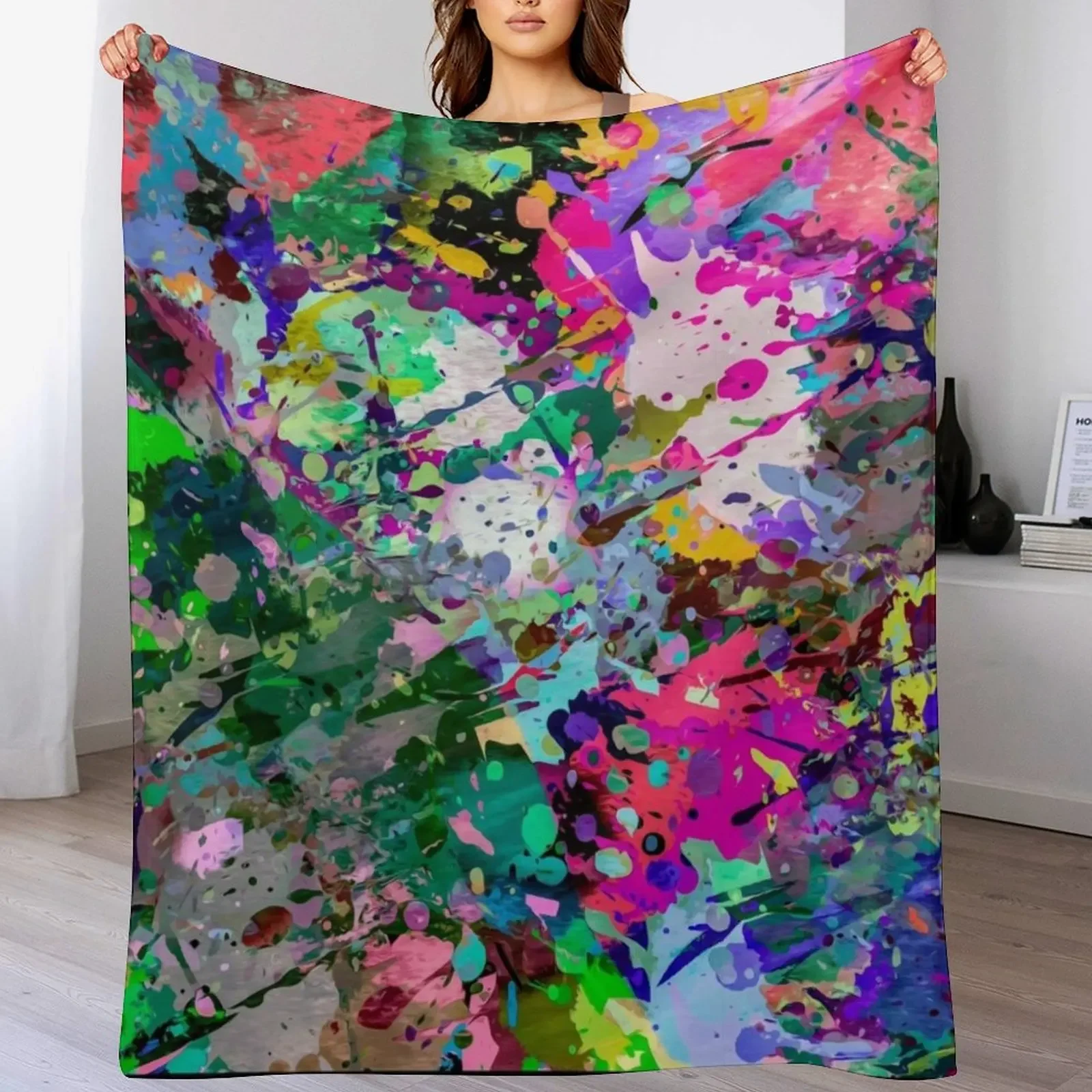 Abstract Fine Art Contemporary Challenging Colorful Bright 1000 Piece Jigsaw Puzzle~Decorate Your Home With Wall Throw Blanket