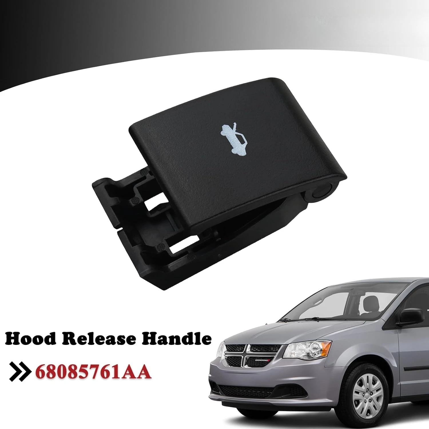 Hood Release Handle for Dodge Ram Charger Dart Durango Chrysler 300 Jeep Grand Cherokee Replace 68085761AA