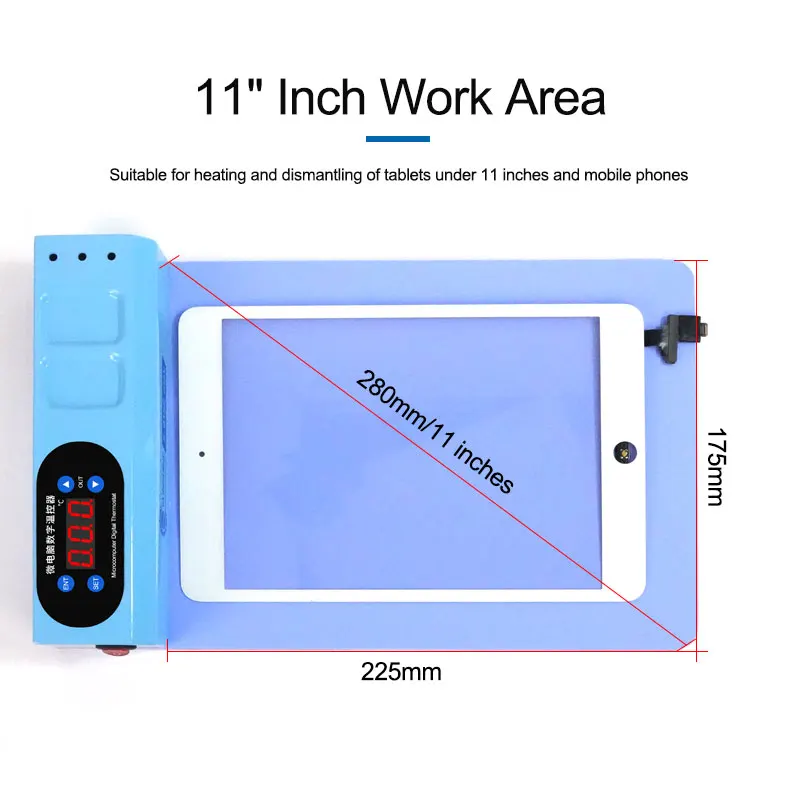 SUNSHINE S-918E Mini divisor de pantalla LCD almohadilla separadora de etapa de calefacción para teléfono IPad almohadilla de separación de reparación LCD desmontaje Treasu