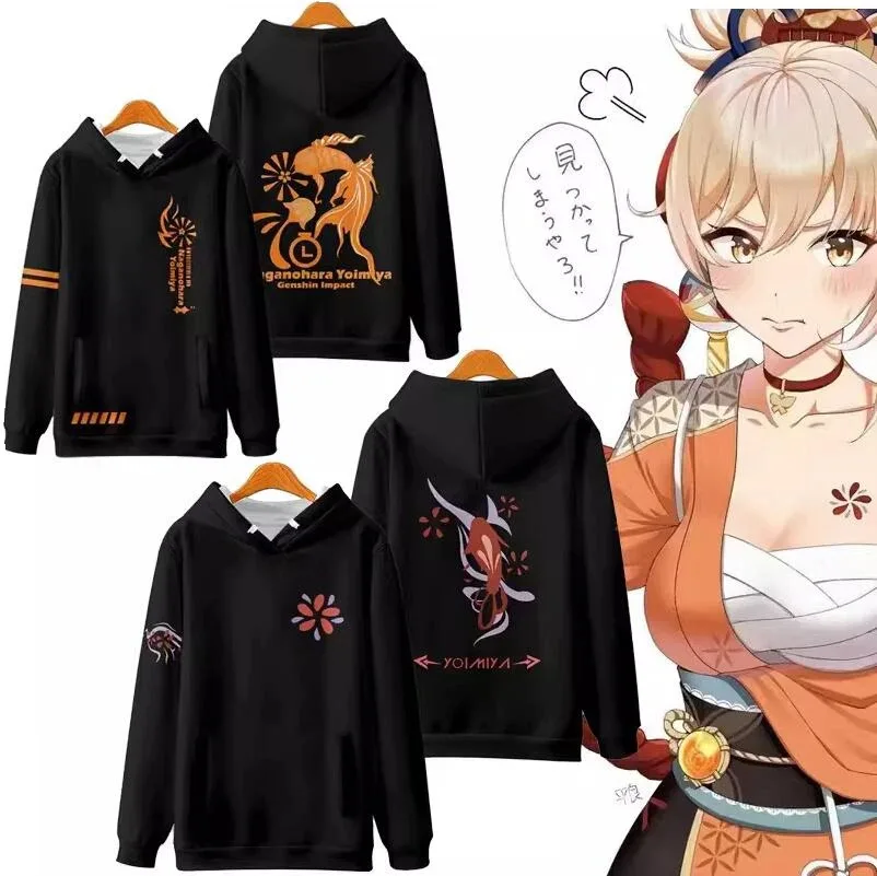 

Genshin Impact anime hoodie for men and women,3D printing extra-large sweater,Naganohara Yoimiya Cosplay Costume casual 2024