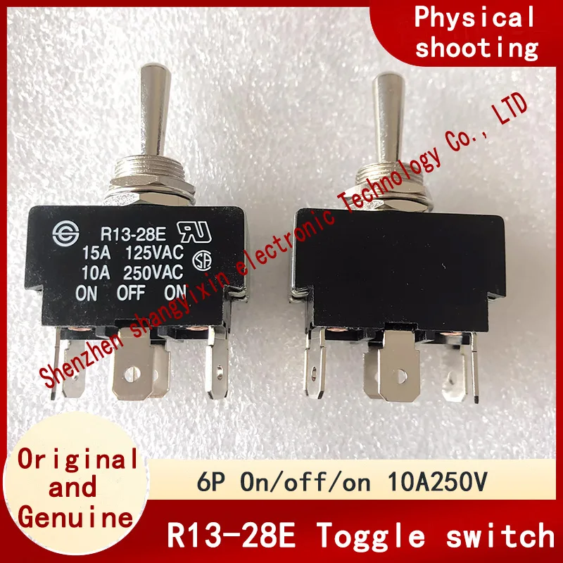 

Оригинальный подлинный Регулируемый выключатель, 6-контактный 3-ступенчатый переключатель ВКЛ./ВЫКЛ./вкл. Встряхивающая головка, переключатель питания 10 А 250 В