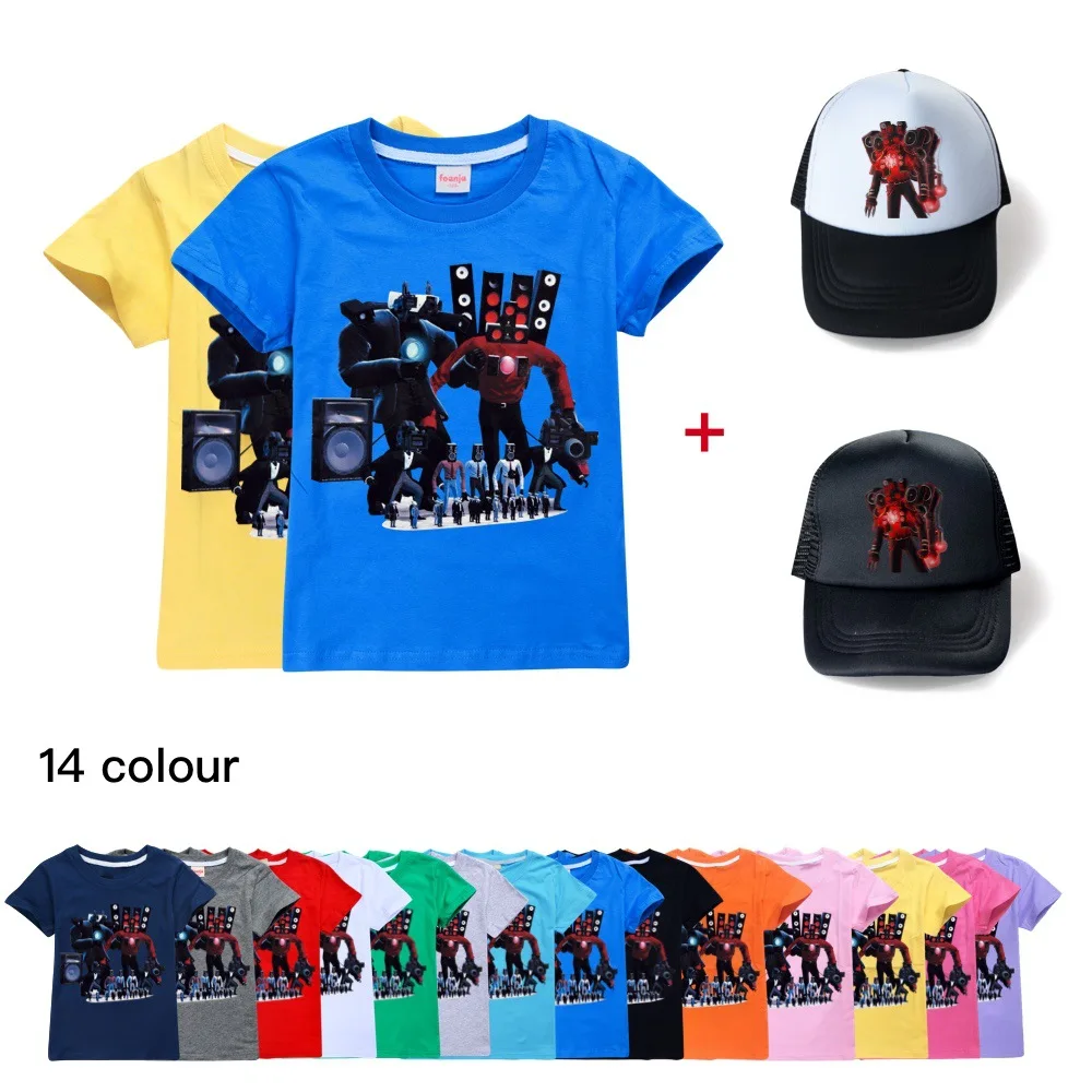 

Game Cameraman Skibidi Toilet Titan TV Speaker Man Boss Kids T-Shirts Baby Boys T Shirt Summer Short Sleeve Children Tops