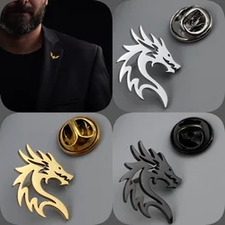 Faucet hollow gold-plated badge, suit lapel pin black silver stainless steel, men's collar brooch, Halloween gift
