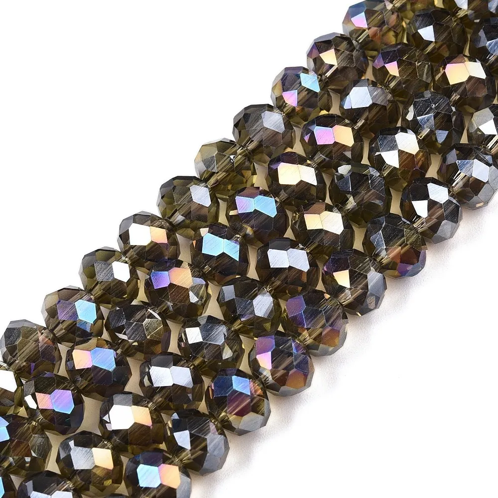 PandaHall 20 Stränge Glasperlen Mehrfarbig AB-Beschichtet Facettiert 8x6mm für DIY Schmuckherstellung – Detail 20