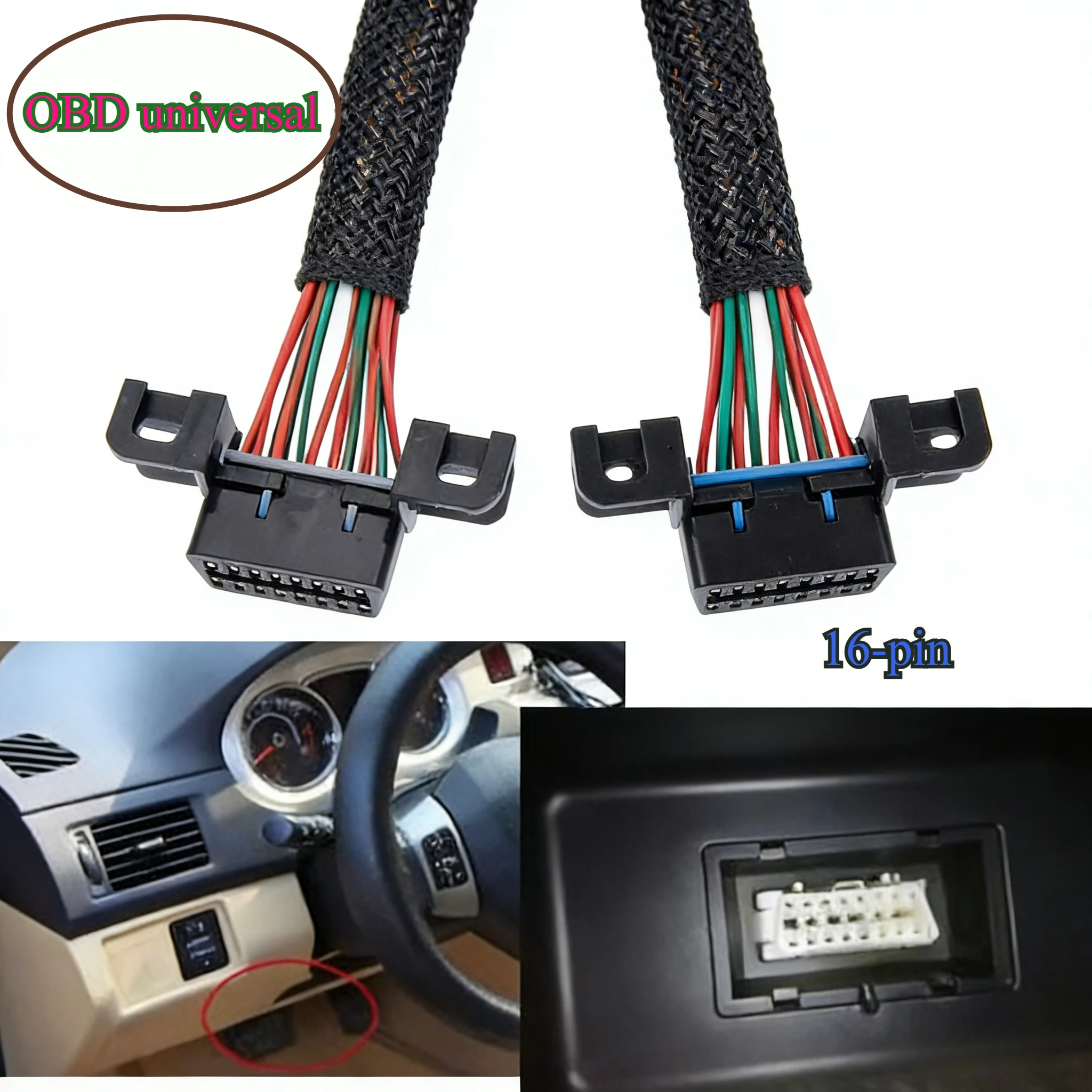 Computer Diagnostics 16 Pin OBD Universal Universal Connector for Mainline Connector for Automotive Computer Diagnostics