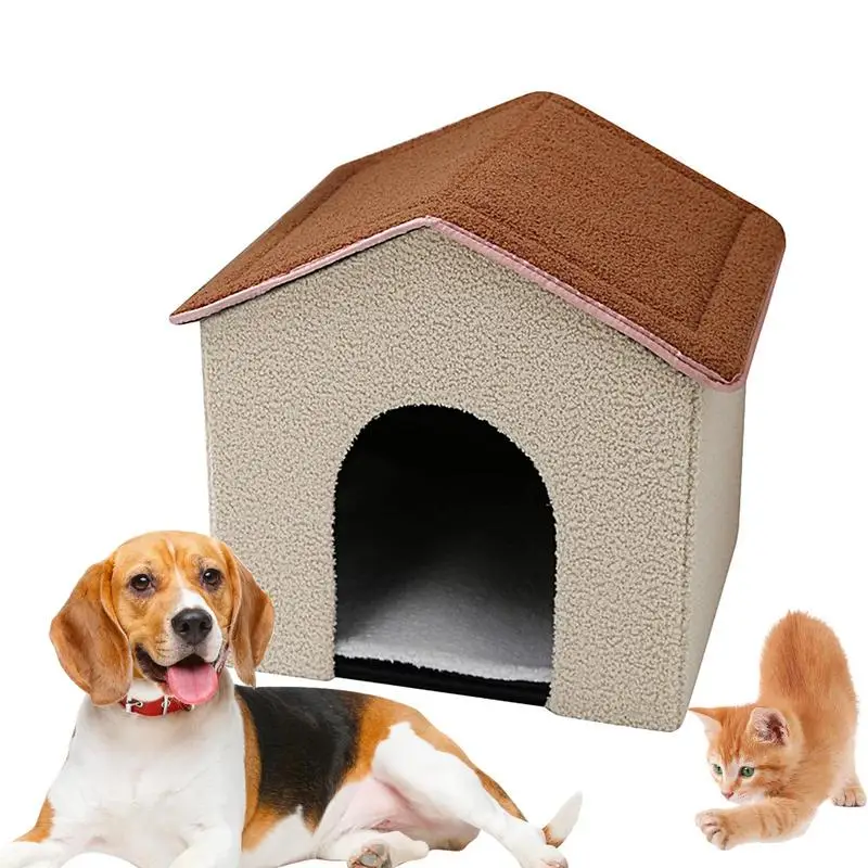 Casa plegable para gatos, refugio antideslizante para mascotas, cueva escondida, cama nido para cachorros, casa para gatos, accesorios para mascotas para dormitorio y sala de estar