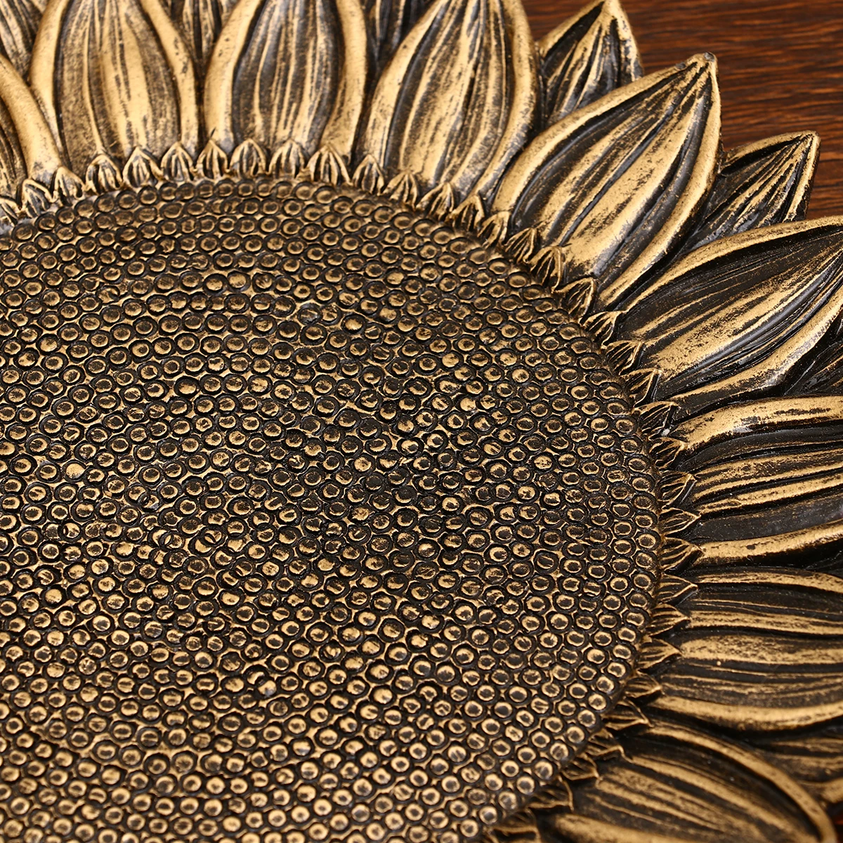 

Sunflower Shaped Jewelry Tray Resin Plate Copper Like Nuts Holder Storage Dish nament Display Home Decor Gifts