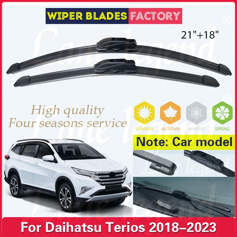 

For Daihatsu Terios Toyota Rush F800 F850 MK3 2018-2023 Front Wiper Blades Window Windshield Windscreen Car Accessories 21"+18"