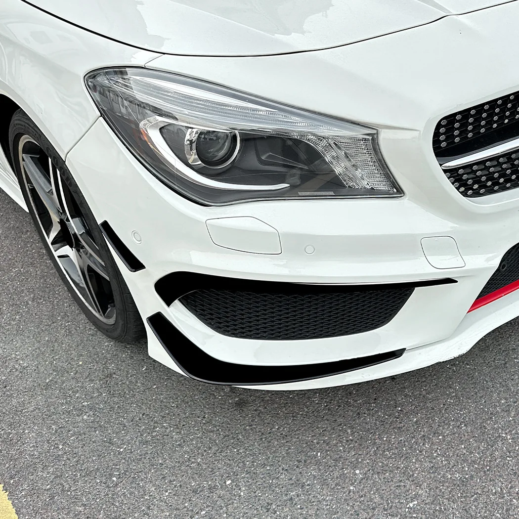 Front Bumper Air Vent Cover Trim Gloss Black For Mercedes Benz CLA Class C117 AMG Line 2013-2015 Intake Frame Spoiler Splitter