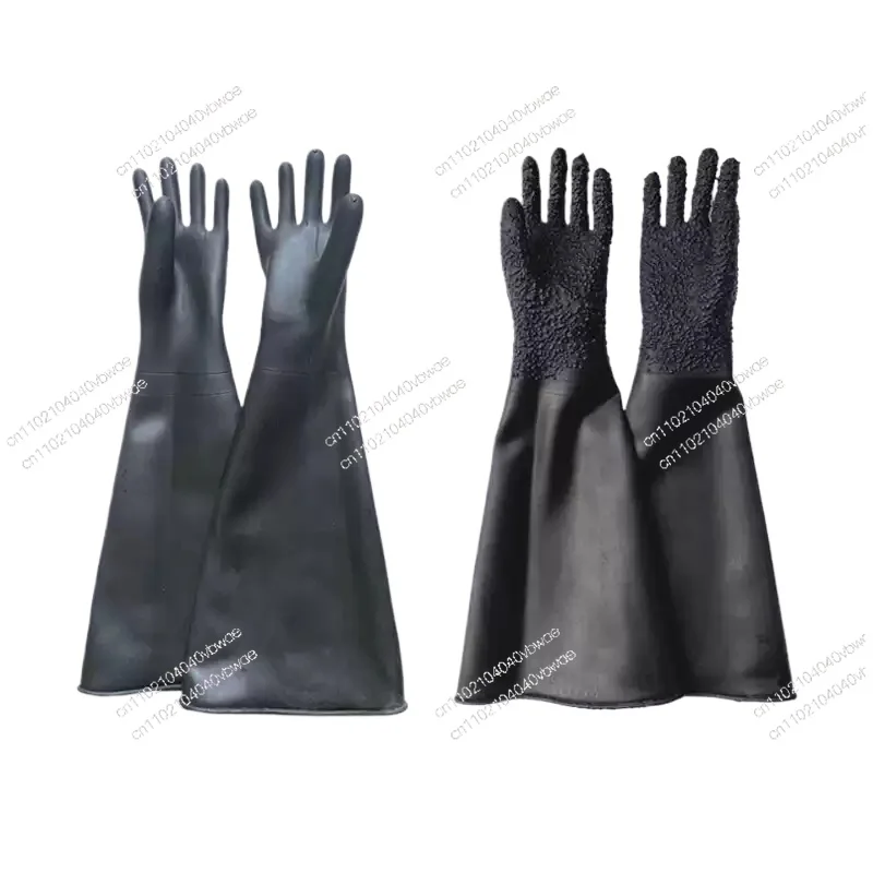 Suitable for small pneumatic sandblasting machine anti-skid belt particles pure rubber sandblasting gloves can be sold
