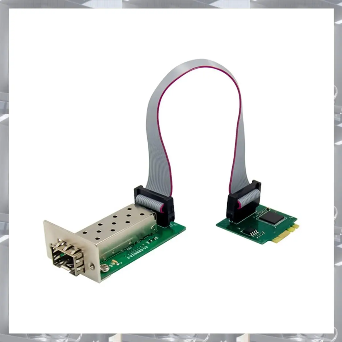 Hot Selling-M.2 A E Key SFP Single Fiber Port Network Card, Gigabit Ethernet 10/100/1000Mbps NIC I210AS,M.2 A E Key SFP Single F view 6