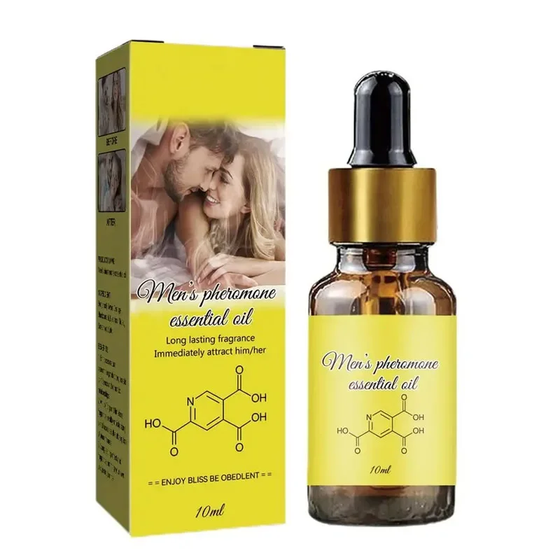 Pheromone minyak parfum untuk pria wanita, minyak esensial parfum feromon tahan lama Natural menyegarkan tubuh 10ml