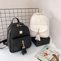 Women's Backpack 2023 Autumn/Winter New High Capacity Fashion Diamond Checker Mother Bag Backpack Fashion Solid Color Backpack