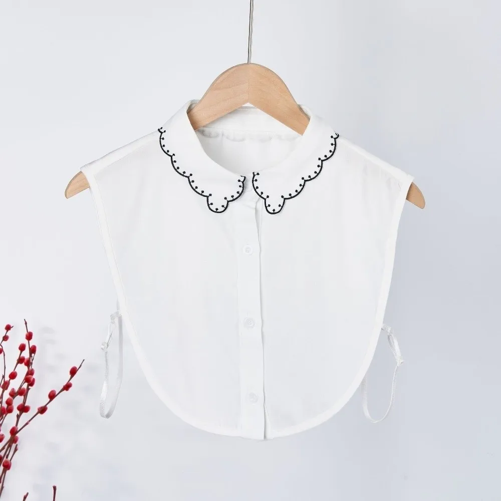 

Классический однотонный отстегивающийся воротник из шифона, накладной воротник, съемный лацкан, женский воротник-накладка, аксессуар для одежды