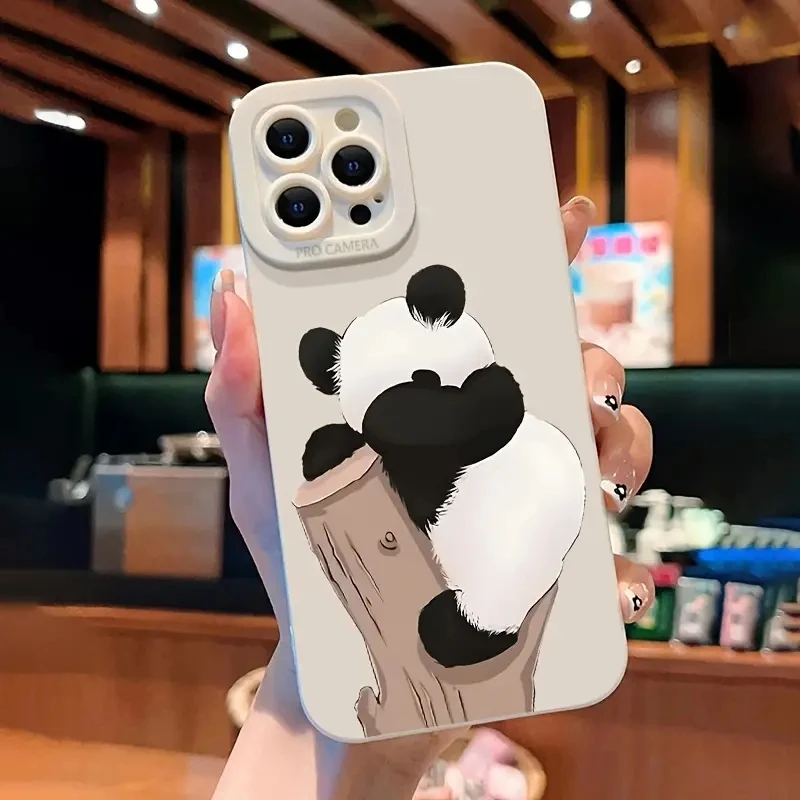 Panda Sitting on A Tree Phone Case for iPhone 16 Cases for iPhone 11 15 12 11 14 13 Pro Max 7 8Plus X XR XS SE2 Shockproof Cover