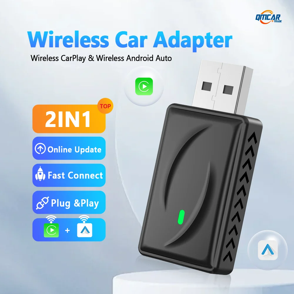 Wireless CarPlay Adapter Android Auto Wireless 5G Wifi Bluetooth For Audi Mazda Chevrolet Ford Opel Hyundai Volvo Benz Toyota VW