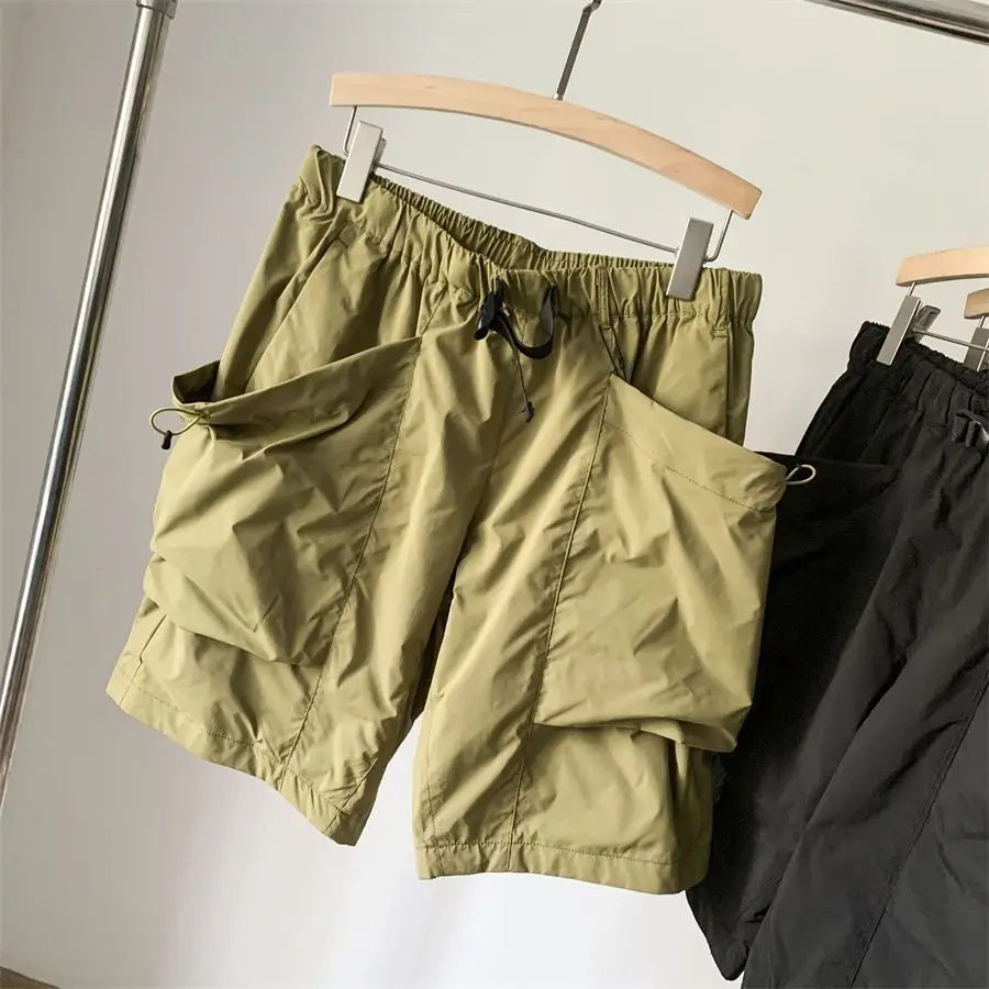 GOLDWIN 26SS Unisex Loose Fit Wasserdichte Ripstop-Shorts mit mehreren Taschen, leichte Techwear für Outdoor-Wanderungen, Gorpcore, knielang – Detail 5