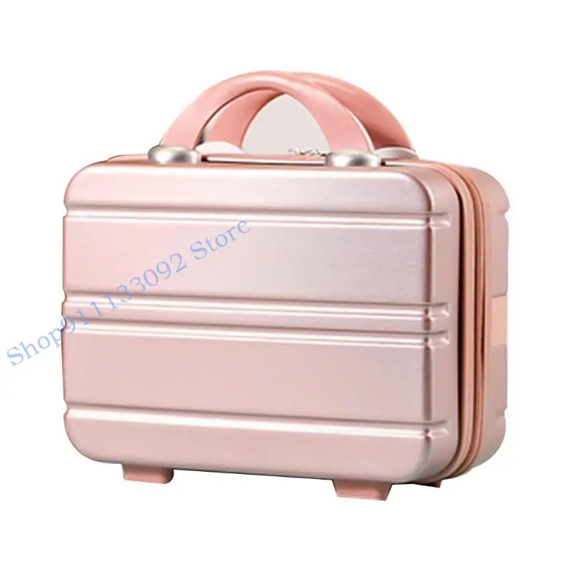 

H9ED Travel Hand Luggage Cosmetic for Case Small Makeup Carrying Mini Suitcase