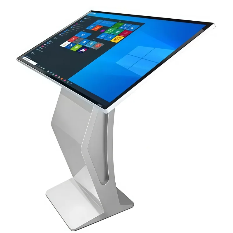 Ultra-Thin 32\" 43\" 50\" Screen Interactive LCD Kiosk Touch Screen Floor Stand Self-Service Advertising Terminal Digital Poster