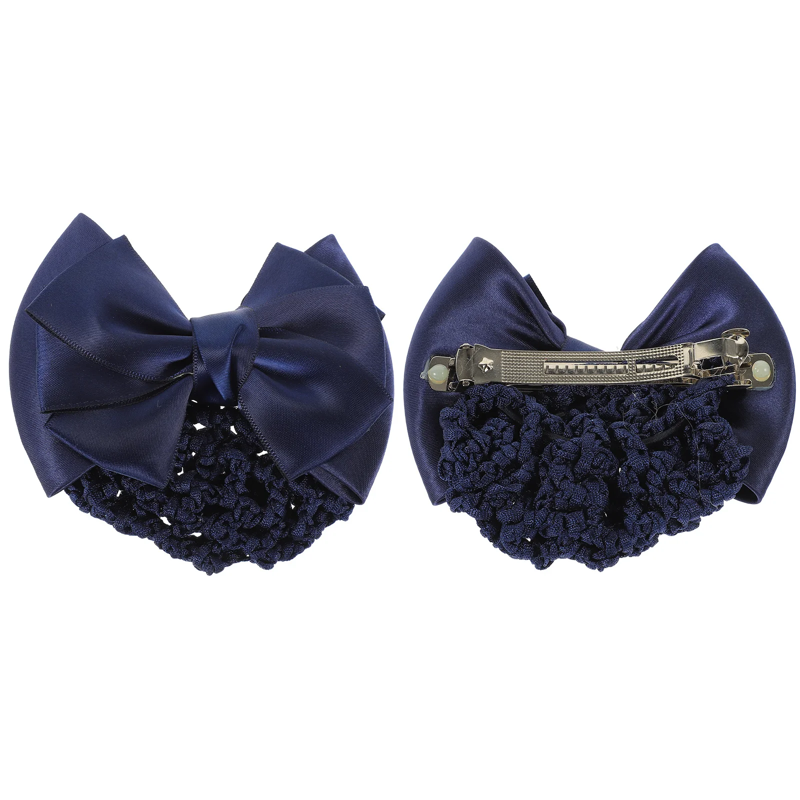 

2Pcs Hair Bun Cover Net with Bow Fine Mesh Bun Hair Net for Women Elegant Hairstyle Accessory for Work Formal Occasions