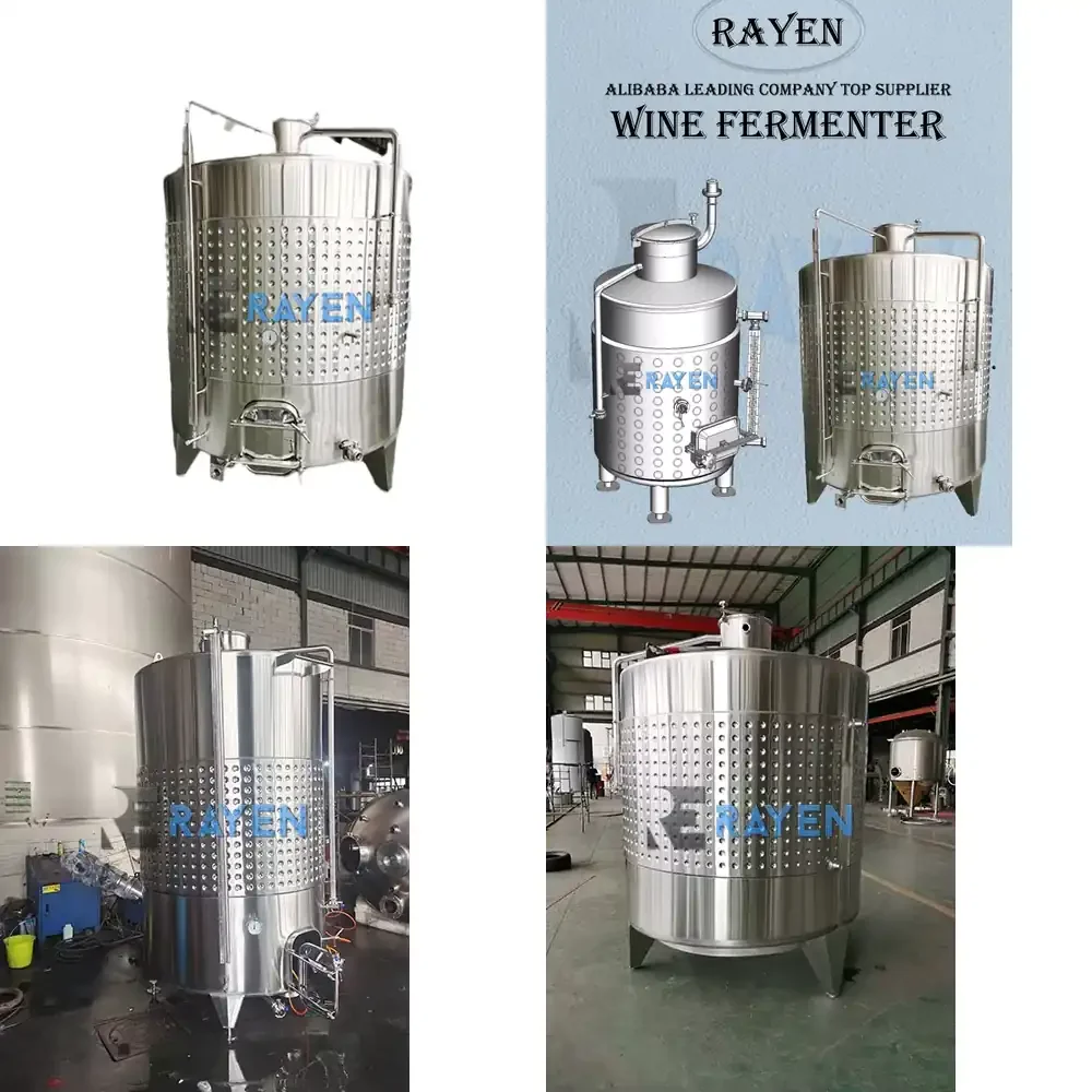 Stainless Steel 100-1000L Fermenter With Stirrer Wine Yogurt Beer Milk Fruit Juice Fermentation Tanks
