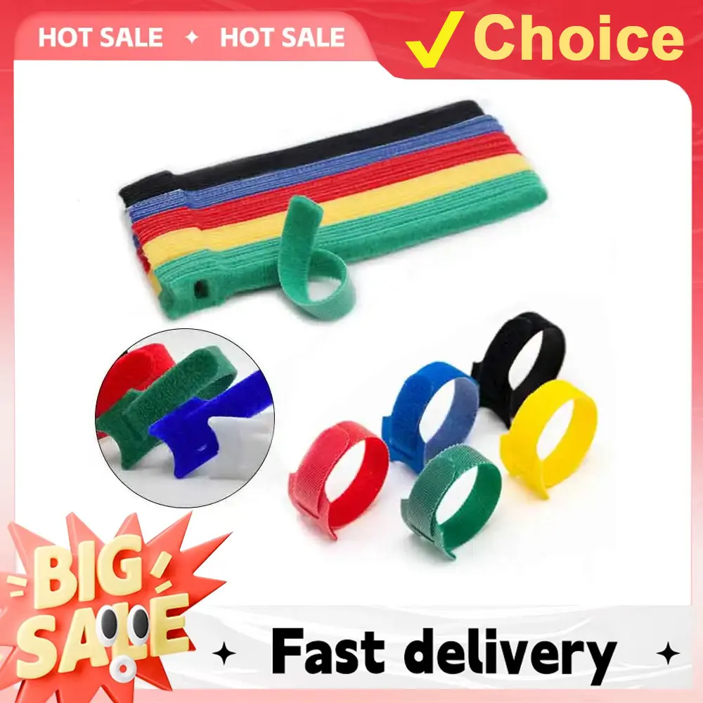 50/100PCS Detachable Cable Ties Colored Plastics Reusable Cable Ties Nylon Loop Wrap Zip Ttype Cable Tie Wire Bandage Tie