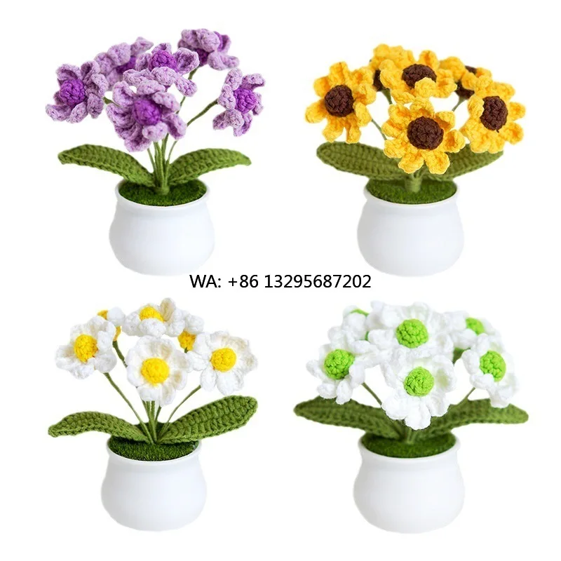 

Crochet Kit for Beginners DIY Knitting Daisy Starter Kit Beginner for Adults DIY Flowers Material Package
