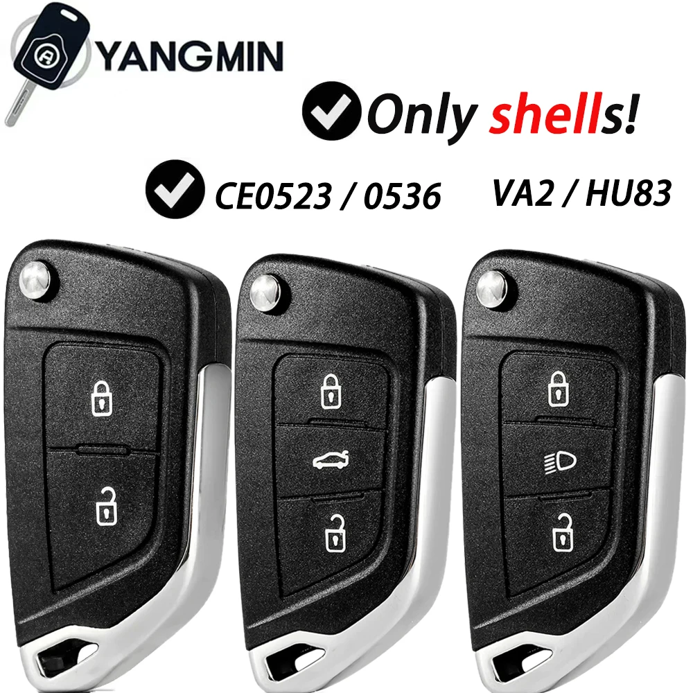 

clef peugeot Car Key Shell For Citroen CE0523 С2 C4 С3 С5 C6 For Peugeot 107 207 407 Peugeot 307 key CE0536 VA2 Hu83