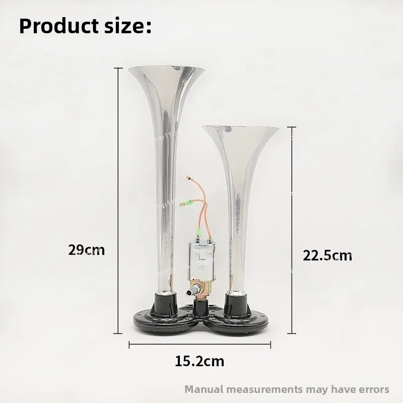 24V large truck electronically controlled gas horn 12V car bus modified general treble super loud double pipe whistle