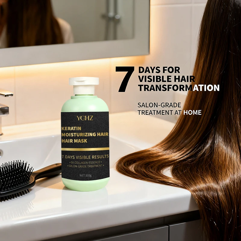 قناع الشعر السحري بالكيراتين، يحتوي على الكولاجين - العناية بالترطيب والإصلاح، يجعل الشعر أملسًا حريريًا، ويعزز حيوية ولمعانًا، ومناسب للشعر الطبيعي وجميع أنواع الشعر #3