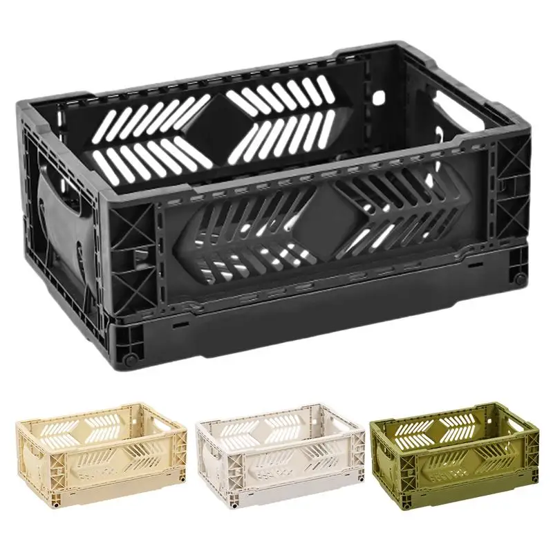 Corner Clutter Organizer Basket Foldable Organizer Crates Large Stackable Home Storage Box For Bathroom Offices Kitchen