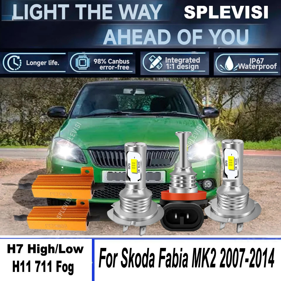 

H7 H7 H11 LED Headlight Fog Light offer a quick installation process For Skoda Fabia MK2 2007 2008 2009 2010 2011 2012 2013 2014