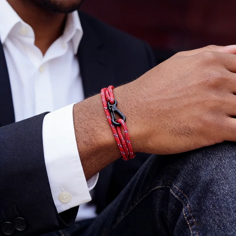 Minimalistisches, modisches Paracord-Armband für Herren, 6 Farben erhältlich, ausgewählte Klasse A, handgefertigtes Seil, Freundschaftsarmband Pulseria Homme