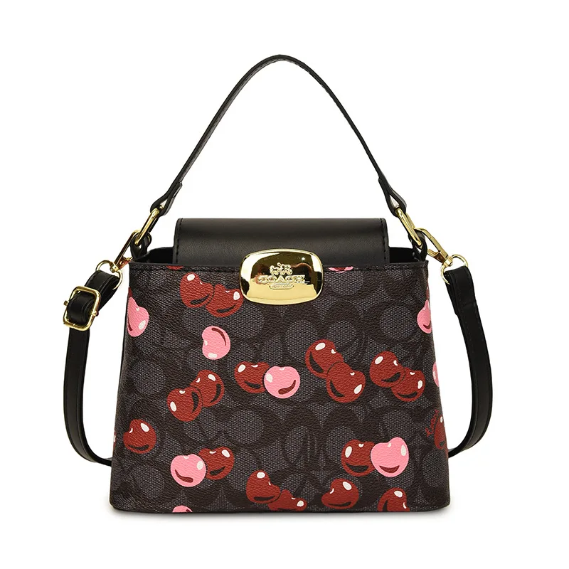 

2025 Versatile Cherry Print Tote - Multi-Way Wear (Handheld/Crossbody), Lightweight & Fashionable, Ideal for Daily Use