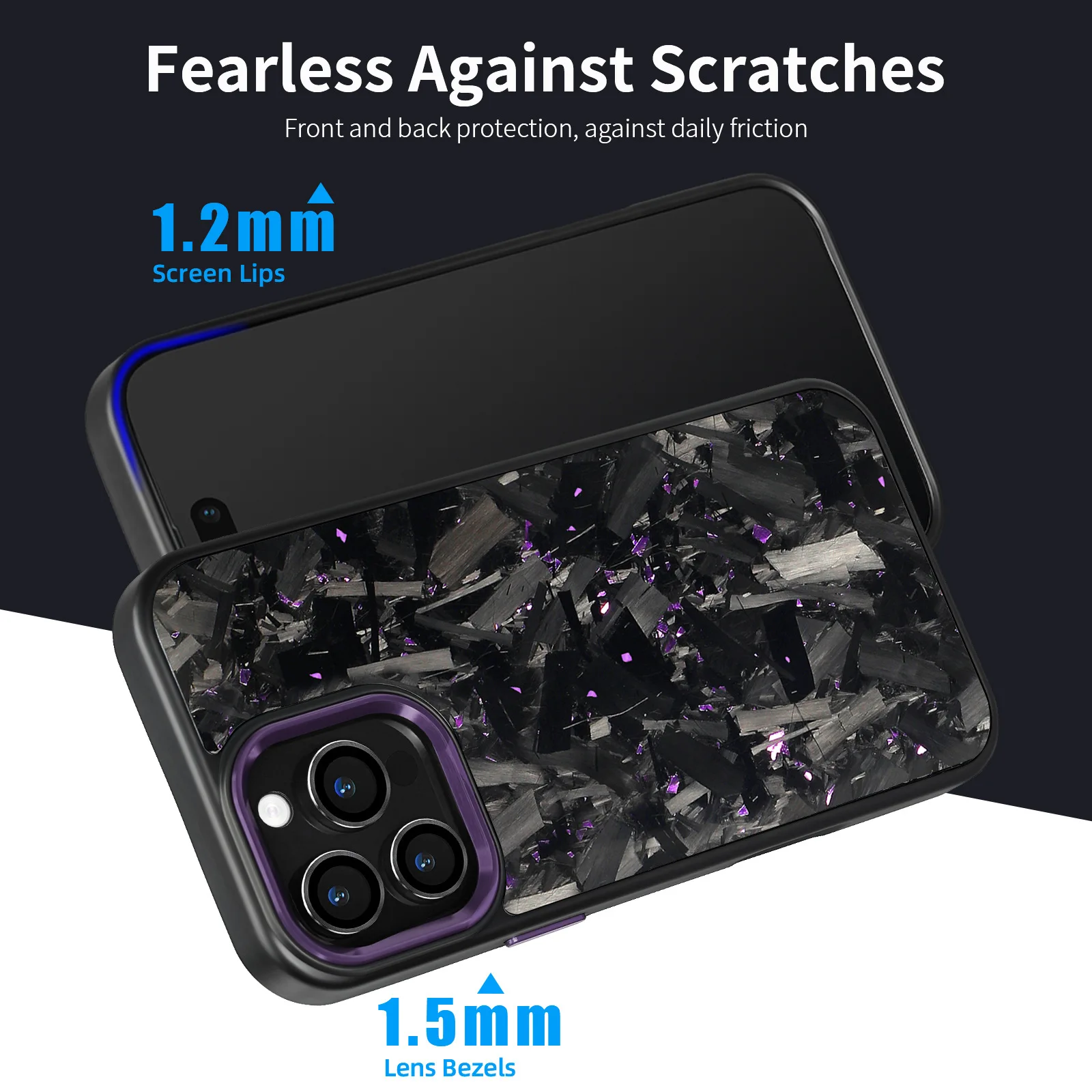 

Настоящий кованый магнитный чехол для телефона из углеродного волокна для iPhone 11, 12, 13, 14, 15, 16 Pro Max Plus, противоударный противоскользящий защитный чехол