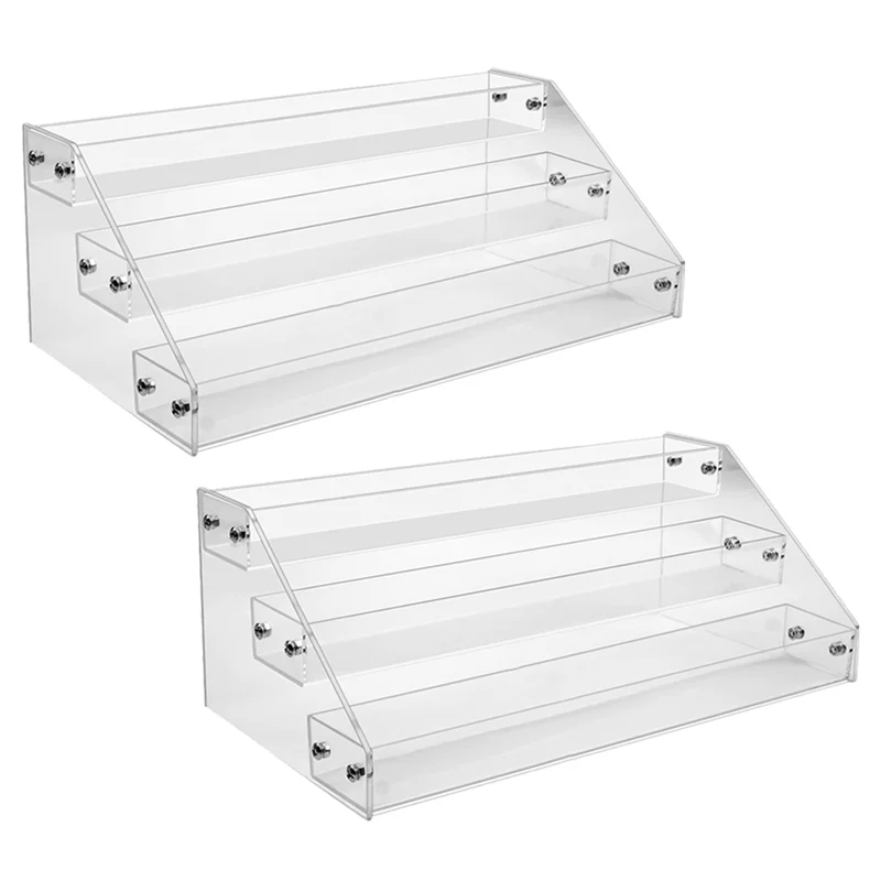 

ABFY-2X 3 Tier Clear Acrylic CD Holder Cascading CD Storage Rack