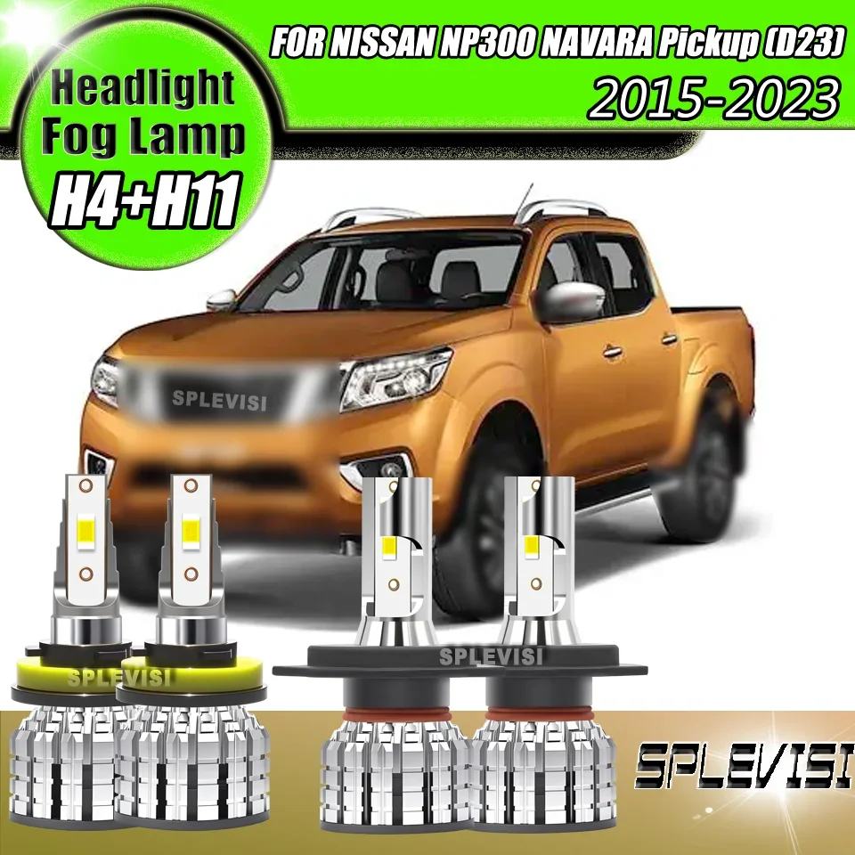 Faros Delanteros SPLEVISI de Alta Calidad H4 H11 para NISSAN NP300 NAVARA Pickup (D23) 2015 2016 2017 2018 2019 2020 2021 2022 2023