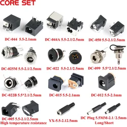10 Stuks DC Connectors 5.5x2.1mm 3.5x1.3mm DC Stekker Mannelijke Vrouwelijke Jack socket Moer Panel Mount DC Power Adapter Connector 5.5*2.1