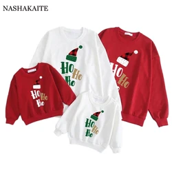 Christmas Family Sweatshirt matching family outfits Hat Print Christmas Clothes Family Mommy And Me Clothes New Year Family Look