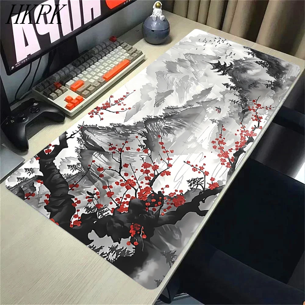 

Sakura Scenery Mouse Pad Large Anti-Slip Rubber Gaming Mousepad Durable Desk Mat Thick Seam Edge Suitable for Office and Gaming