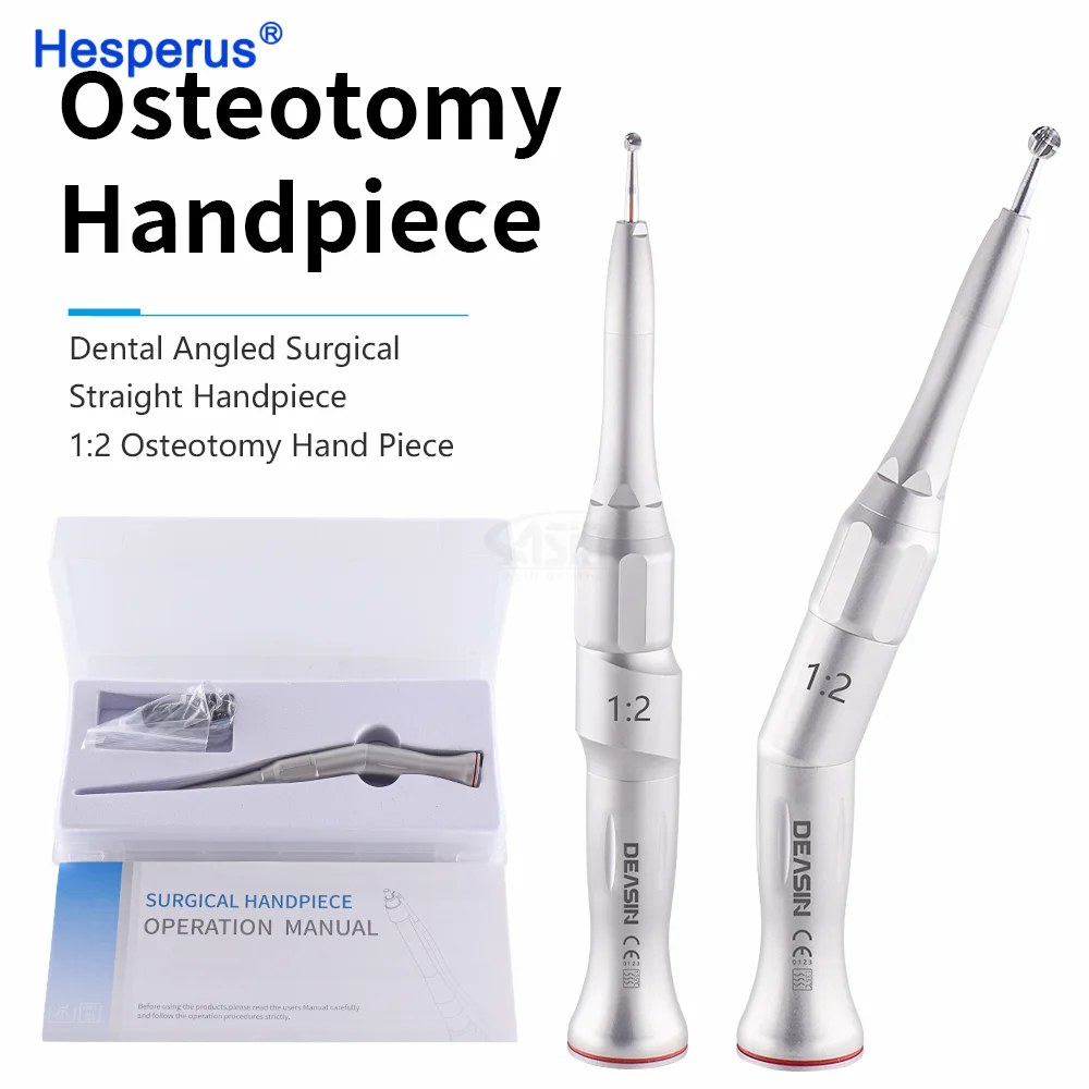 HESPERUS Den tal 1:2 Osteotomy Hand Piece Micro Contra Angle Surgical Straight Handpiece