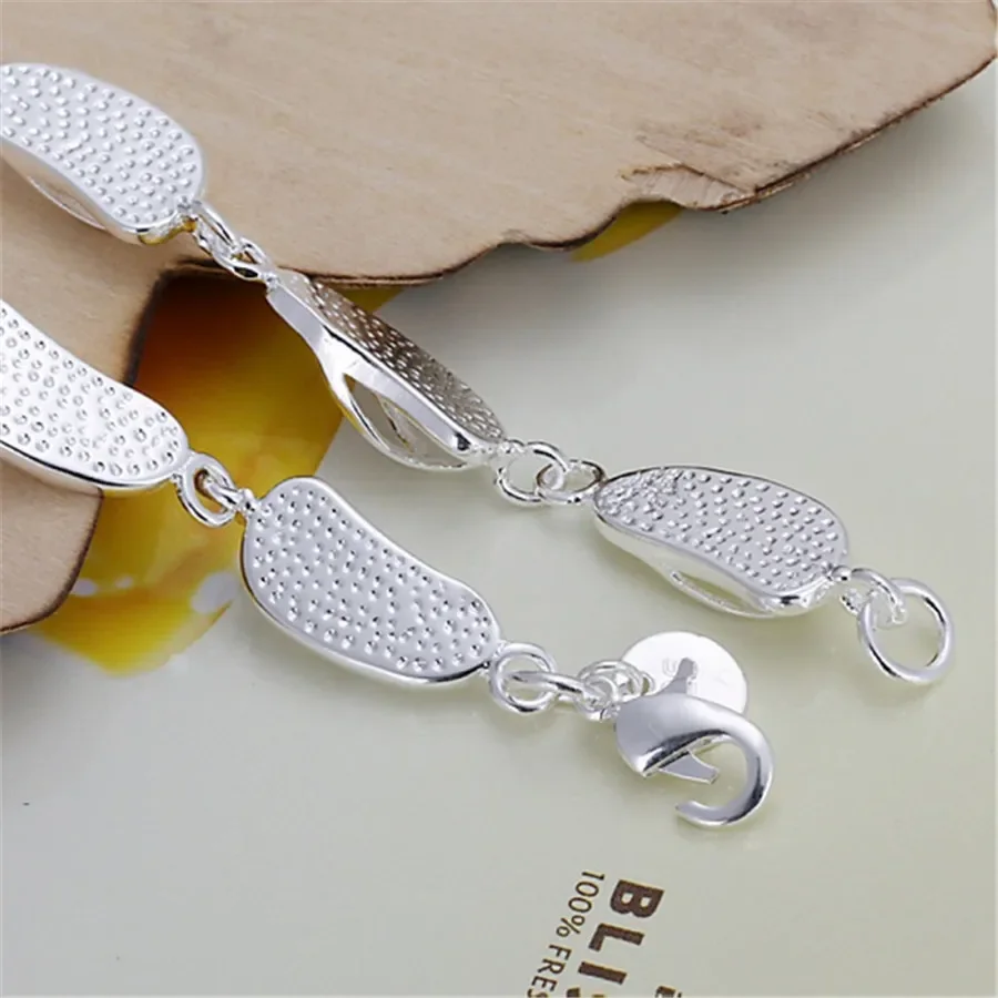 Cute Hot Sale Women Valentine\'s Day Gift Silver 925 Plated Bracelets New Fashion Jewelry Christmas Gifts Nice