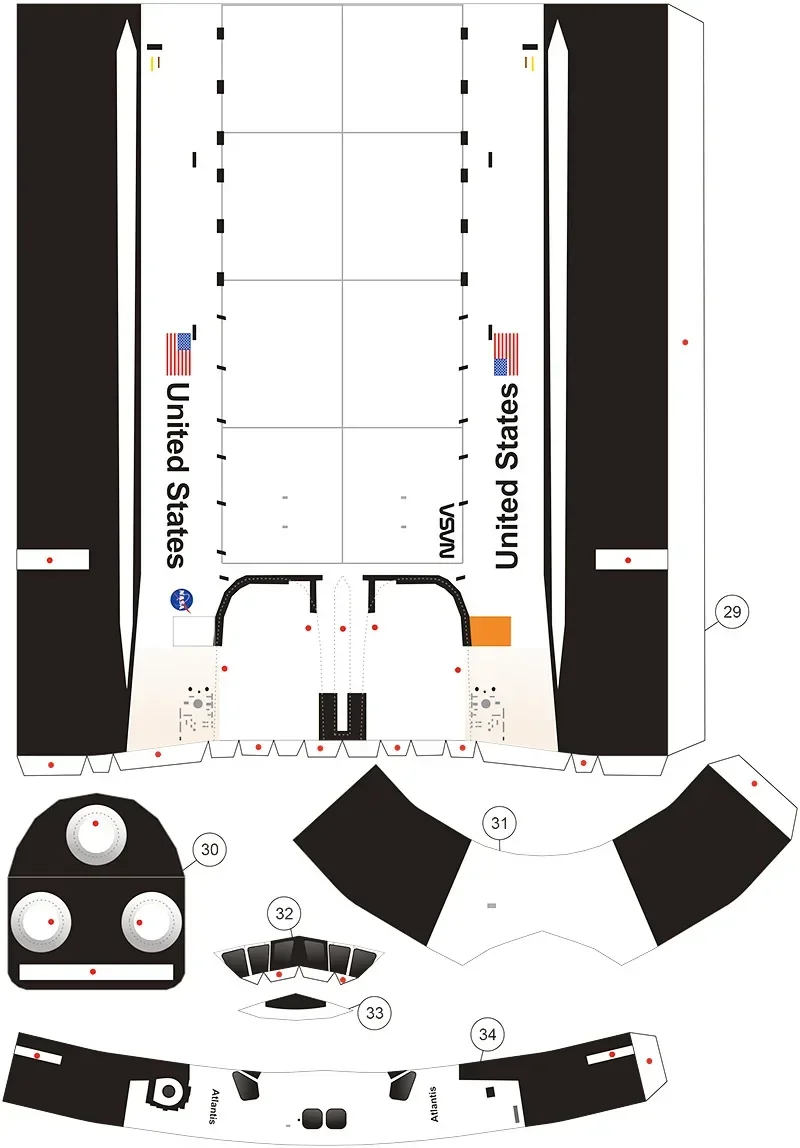 1:150 Space Shuttle Atlantis Space Rocket DIY 3D kertas Puzzle kartu Model bangunan set mainan konstruksi Model mainan edukasi